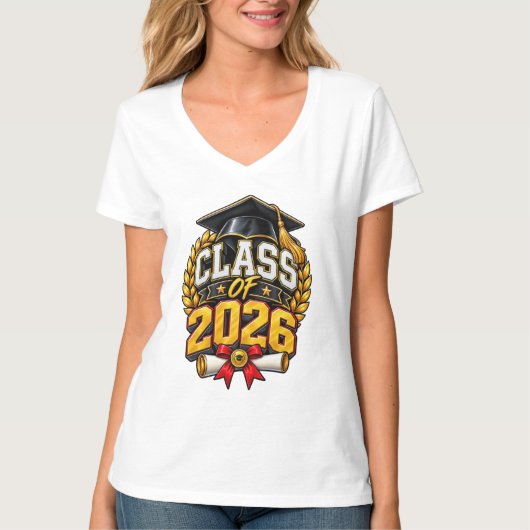 2026年卒業式お祝いデザイン Tシャツ (正面)