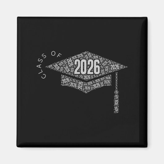 2026年卒業式の卒業帽子 マグネット (正面)