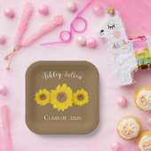 2026年卒業式ひまわりトリオ ペーパープレート (パーティー)