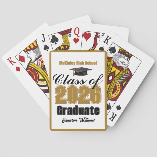 2026年卒業式ゴールドクラス カスタムパーティーグッズ トランプ (裏面)