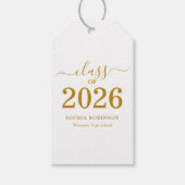 2026年卒業式 ゴールドスクリプト ギフトタグ (正面)