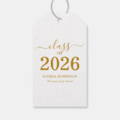 2026年卒業式 ゴールドスクリプト ギフトタグ (裏面)