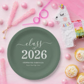2026年卒業式 サージブルー パーティー ペーパープレート (パーティー)