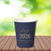2026年卒業式 ネイビーブルー ゴールド パーティー 紙コップ