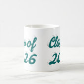 2026年卒業式 緑の文字 スクリプト コーヒーマグカップ (中央)
