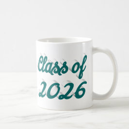 2026年卒業式 緑の文字 スクリプト コーヒーマグカップ