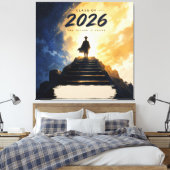 2026年卒業生の成功への道 デザイン キャンバスプリント (インサイチュ (寝室))