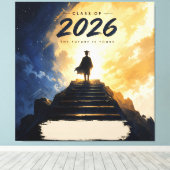2026年卒業生の成功への道 デザイン キャンバスプリント (インサイチュ (ウッドフロア))