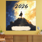 2026年卒業生の成功への道 デザイン キャンバスプリント (インサイチュ (リビング))