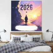 2026年卒業生の未来への道 デザイン キャンバスプリント (インサイチュ (寝室))