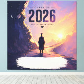 2026年卒業生の未来への道 デザイン キャンバスプリント (インサイチュ (ウッドフロア))