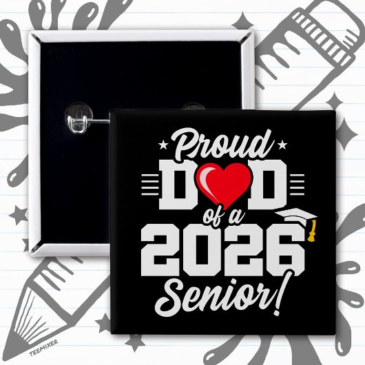 2026年卒業生の自慢のパパ 卒業お祝い言葉 缶バッジ