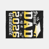 2026年卒業生の自慢のパパ Tシャツ 高校卒業 フリースブランケット (正面(横))