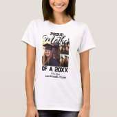 2026年卒業生の自慢のママ 3枚の写真コラージュ Tシャツ (正面)
