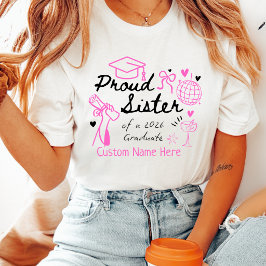 2026年卒業生の自慢の姉妹 コケット風カスタムデザイン Tシャツ