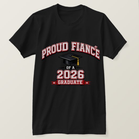 2026年卒業生の自慢の婚約者 バーシティスタイル Tシャツ (デザイン正面)
