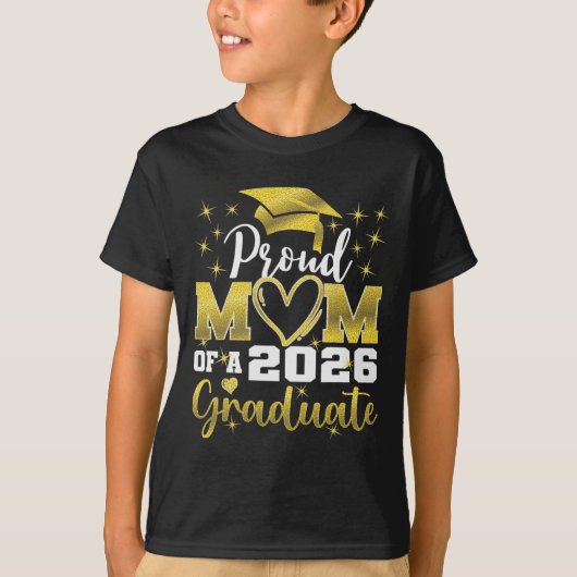 2026年卒業生の自慢の母 卒業式 シニア Tシャツ (正面)