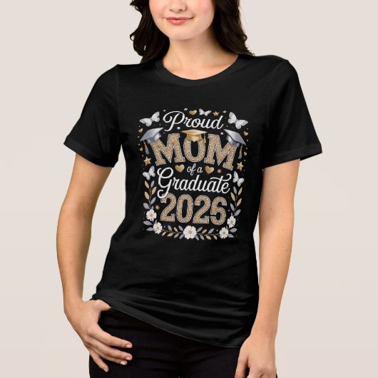 2026年卒業生の誇りある母 トライブレンドTシャツ (正面)