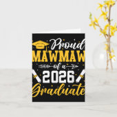 2026年卒業生の誇りある祖母（ママウォー） カード (黄色い花)