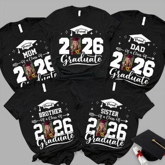 2026年卒業生を誇りに思う家族Tシャツ: シニア向けギフト Tシャツ