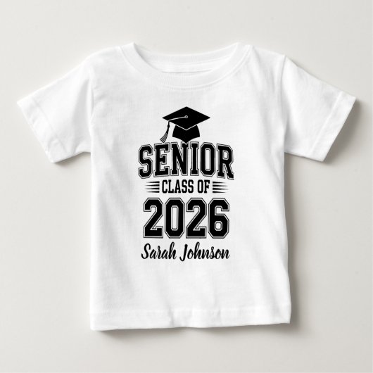 2026年卒業生カスタムネーム ベビーTシャツ (正面)