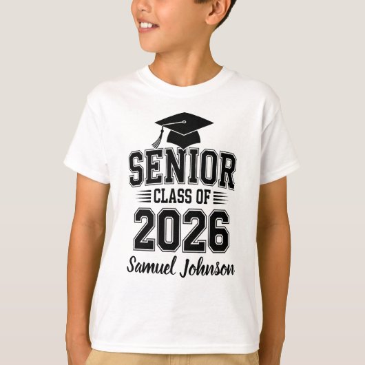 2026年卒業生カスタムネーム Tシャツ (正面)
