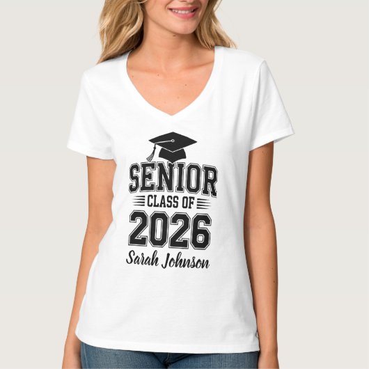 2026年卒業生カスタムネーム Tシャツ (正面)