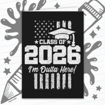 2026年卒業生デザインのディストressedフラグ