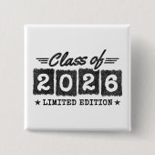2026年卒業生限定記念の引用 缶バッジ (正面)