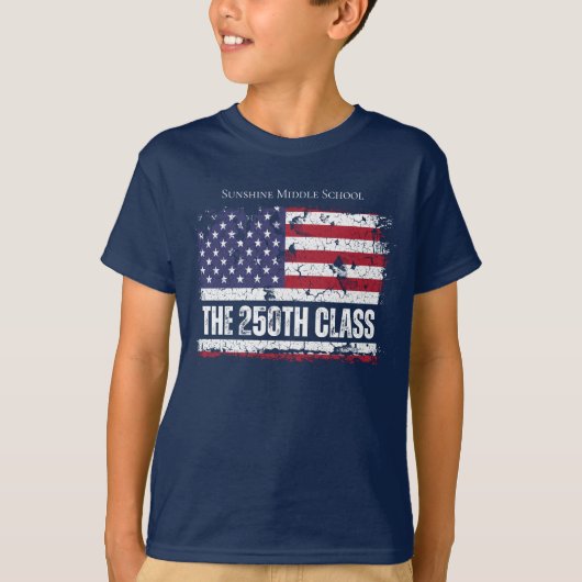 2026年卒業生 アメリカ建国250周年記念 ヴィンテージ風デザイン Tシャツ (正面)