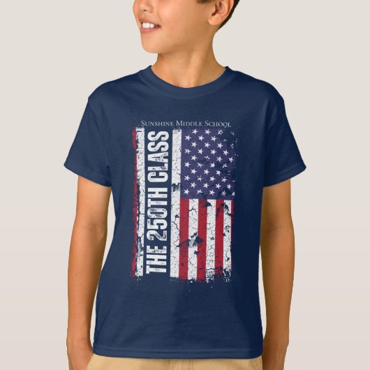 2026年卒業生 アメリカ建国250周年記念 ヴィンテージ Tシャツ (正面)