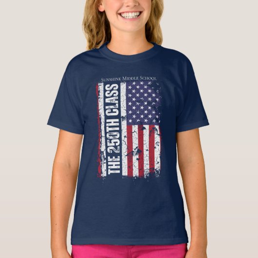 2026年卒業生 アメリカ建国250周年記念 ヴィンテージ Tシャツ (正面)