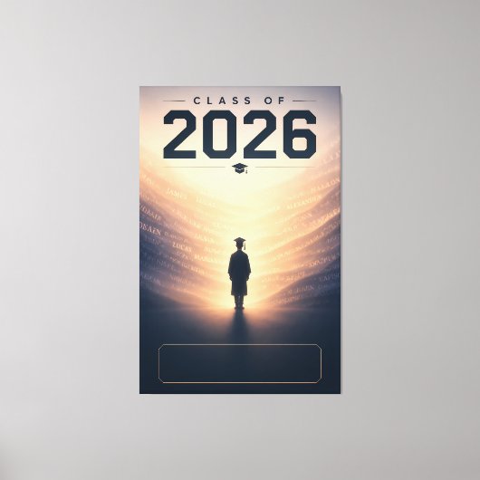 2026年卒業生 名前入り卒業記念プリント キャンバスプリント (正面)