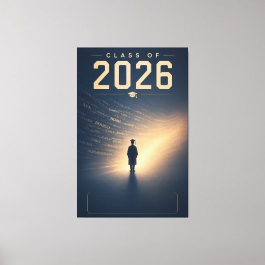 2026年卒業生 名前入り 卒業記念 デコレーション キャンバスプリント (正面)