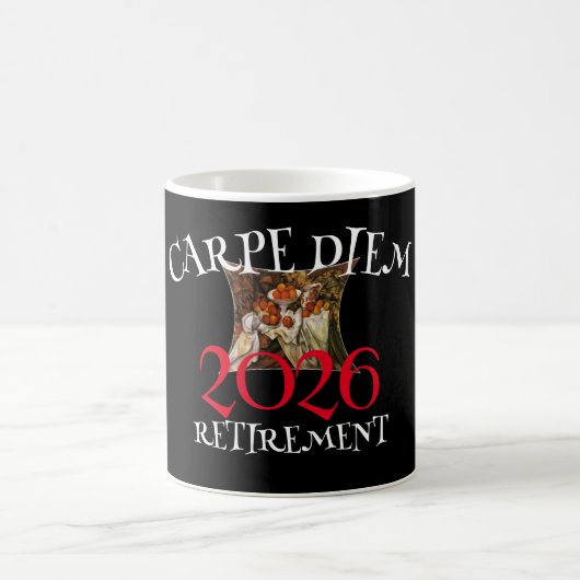 2026年卒業生 引退　今を掴め コーヒーマグカップ (中央)