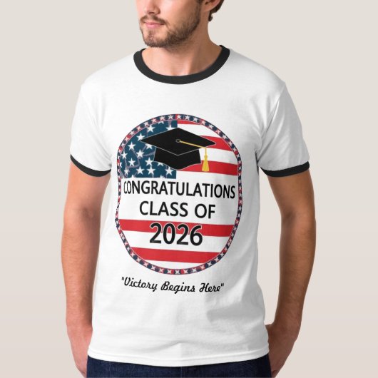 2026年卒業生 ― 成功の星 Tシャツ (正面)