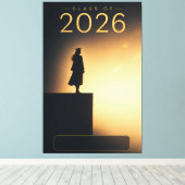 2026年卒業生 未来の地平線デザイン キャンバスプリント (インサイチュ (ウッドフロア))