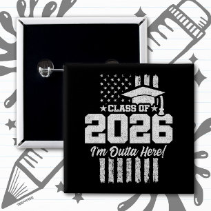 2026年卒業生 苦し紛れフラグデザイン 缶バッジ