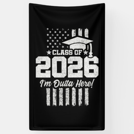 2026年卒業生 苦難のフラグデザイン 横断幕 (縦)