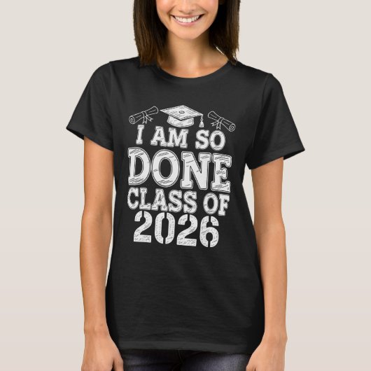 2026年卒業生 高校・大学を卒業したよ Tシャツ (正面)