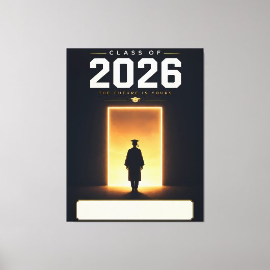 2026年卒業記念カスタムネームギフト キャンバスプリント (正面)
