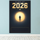 2026年卒業記念カスタムネームデコレーション キャンバスプリント (インサイチュ (ウッドフロア))