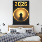 2026年卒業記念カスタムネームポスター キャンバスプリント (インサイチュ (寝室))