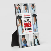 2026年卒業記念コラージュ写真（赤） フォトプラーク (側面)