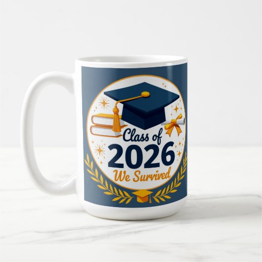 2026年卒業記念マグカップ コーヒーマグカップ (左)