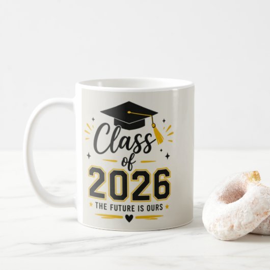 2026年卒業記念マグカップ - 未来は私たちのもの コーヒーマグカップ (ドーナツ)