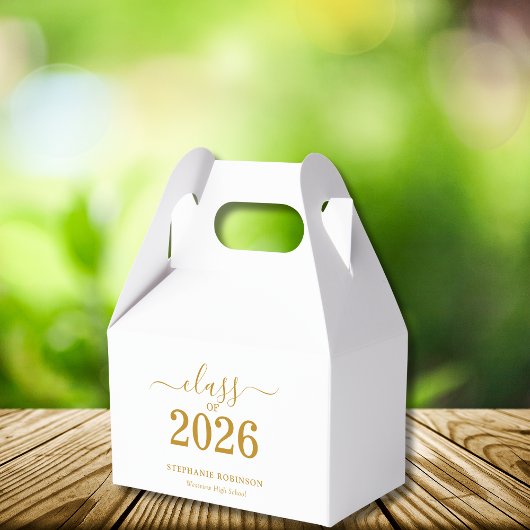 2026年卒業記念 ゴールドスクリプト 卒業式 フェイバーボックス