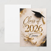2026年卒業記念 名前入りカード (正面/裏面)