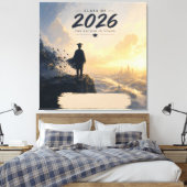 2026年卒業 おめでとうデザイン キャンバスプリント (インサイチュ (寝室))