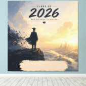 2026年卒業 おめでとうデザイン キャンバスプリント (インサイチュ (ウッドフロア))